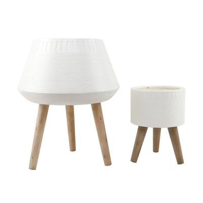 Set of 2 18" & 10" Dumpling Fiberglass Pots