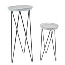  25" & 17" Mayan Ceramic Plant Stan