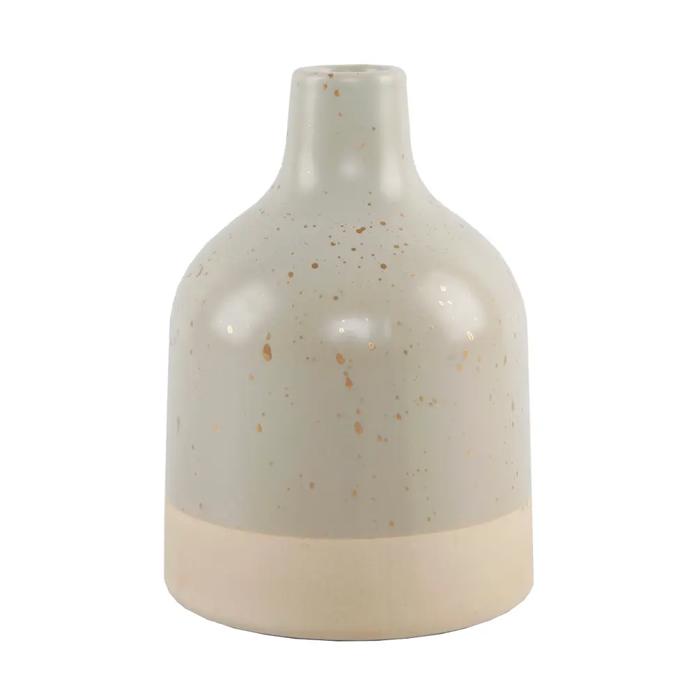 7" 2-Tone Speckle Ceramic Vase