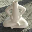  7.25"H Yoga Lady Ceramic Vase