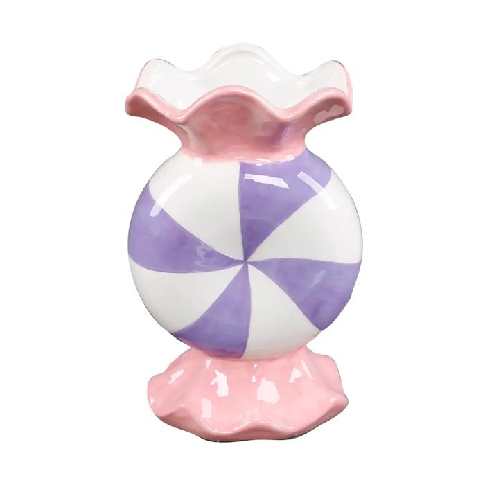 8.625"H Ceramic Candy Vase