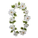 White Gold 10 FT Artificial Faux Poinsettia Garland