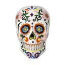  7" DOD Colorful Skull Planter