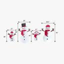  4-Piece 2D Lighted Snowman Family Set