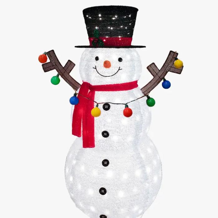 3ft Lighted Pop-Up Snowman