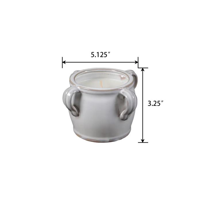 White Hobnail Ceramic Candle - Sweet Citrus