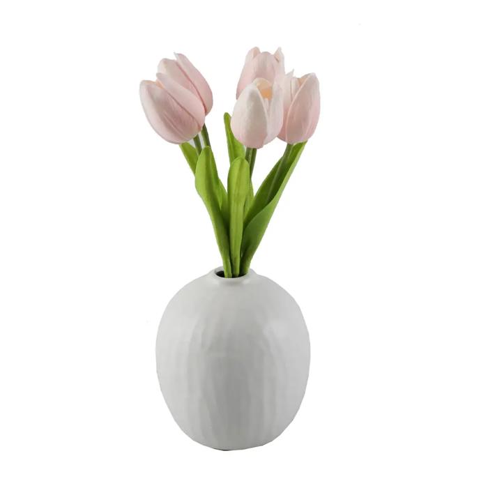 12.75" Real-touch Tulips in Vase