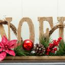  17" Noel Floral Sign 