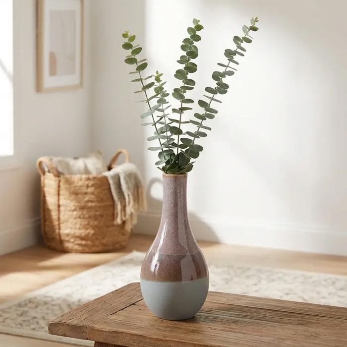 9" Ceramic Two-Tone Vase
