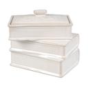  Ceramic Stacked Book Storage Box with Lid - Fresh Air