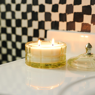 4.13" Glass Vanity Candle - Eucalyptus Mint 7 oz