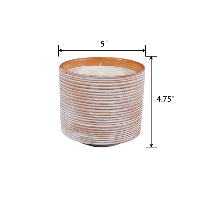 5" Terracotta Candle - Ocean Air 20 oz