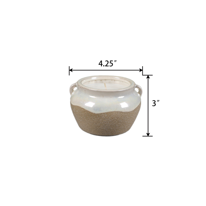 4.25" Honey Pot Ceramic Candle - Vanilla Cloud 10.4 oz