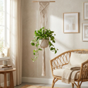  Hanging Macramé with 4" Ceramic Planter