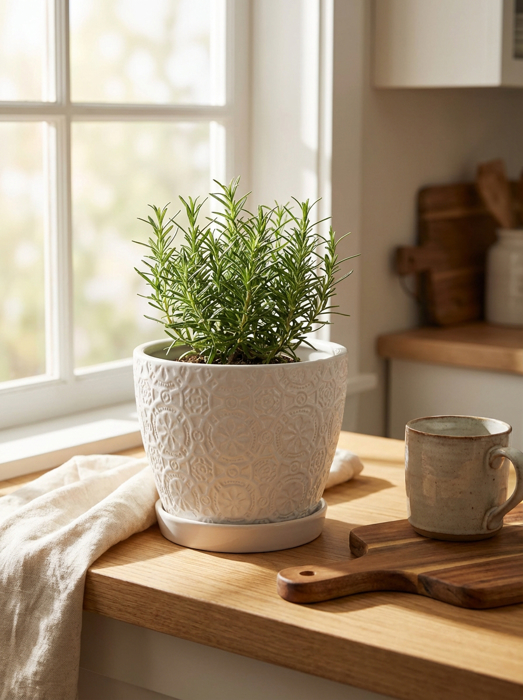 5.8" Cathedral Pot with Saucer