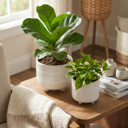  Set of 2 Sunrise Footed Planters