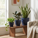  Set of 3 Hamburg Planters w/ Saucer 