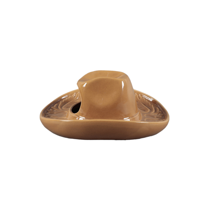 8" Ceramic Western Hat Hanging Vase