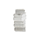  Ivory Ceramic Stacked Books Vase