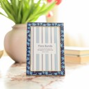  Blue Floral Enamel Picture Frame – 4x6