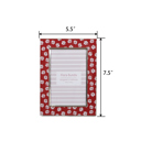  Red Floral Enamel Picture Frame – 4x6