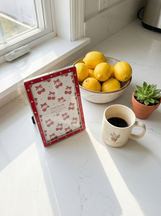 5x7 Red Zinc Alloy Frame