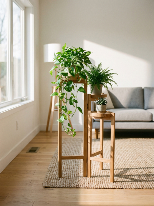  30" Wood 3-Tier Plant Stand 