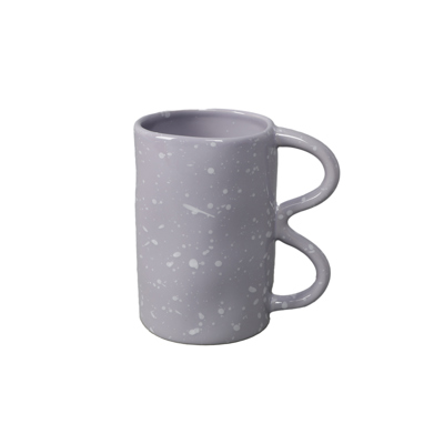 Speckled Lilac Double-Handle Ceramic Mug – 18oz 