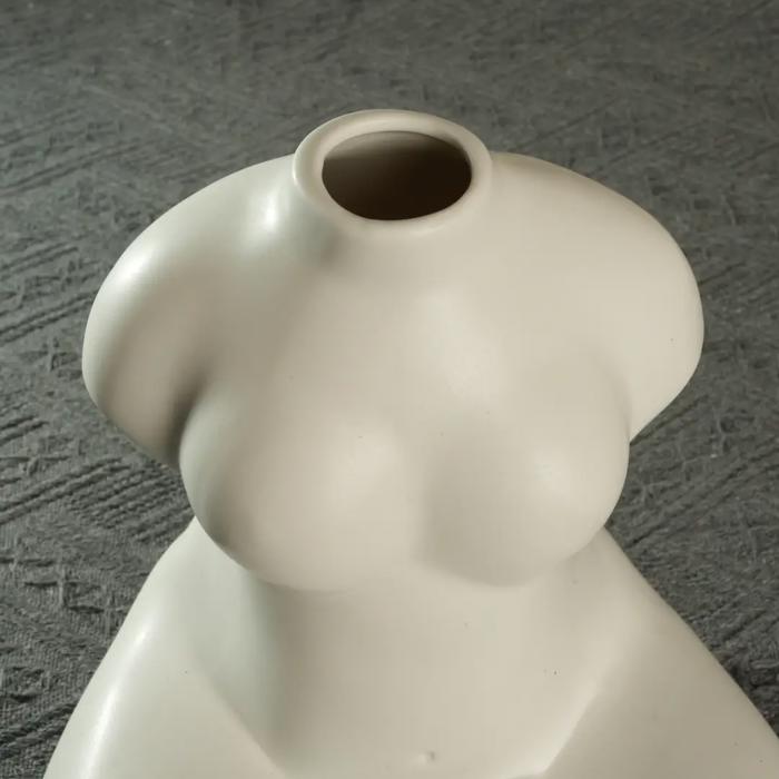 7.3"H Yoga Lady Ceramic Vase