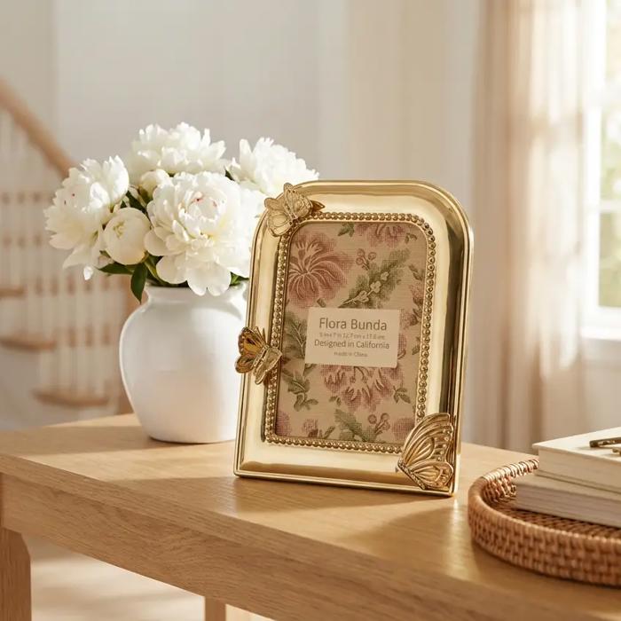 Gold Butterfly Decorative Photo Frame