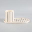  10" Ceramic Tray with Pencil Holder