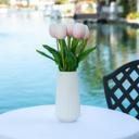  16" Pink Real-touch Tulips in Vase 