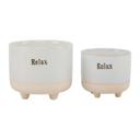  Set of 2 Relax Footed Planters