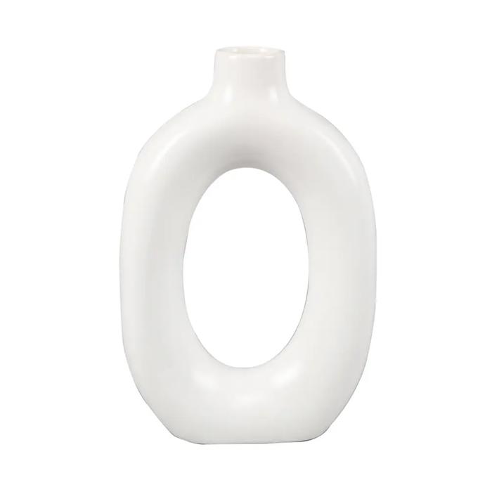 8" Circular Ceramic Vase