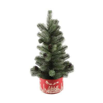 24" Xmas Tree in 7" Cityscape Planter
