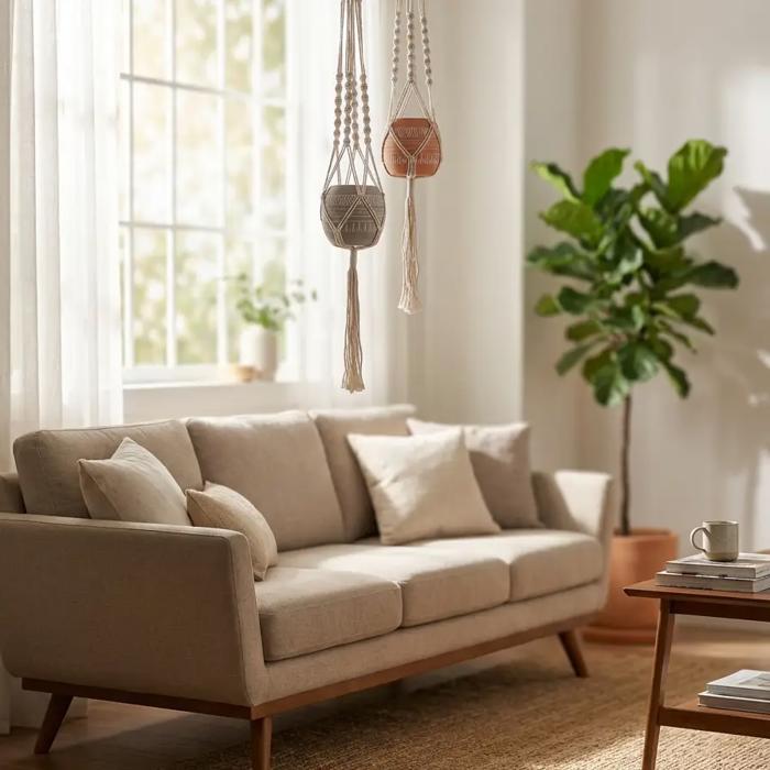  Hanging Macramé with Aztec Planter