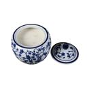  Blue & White Floral Ceramic Ginger Jar - Peony