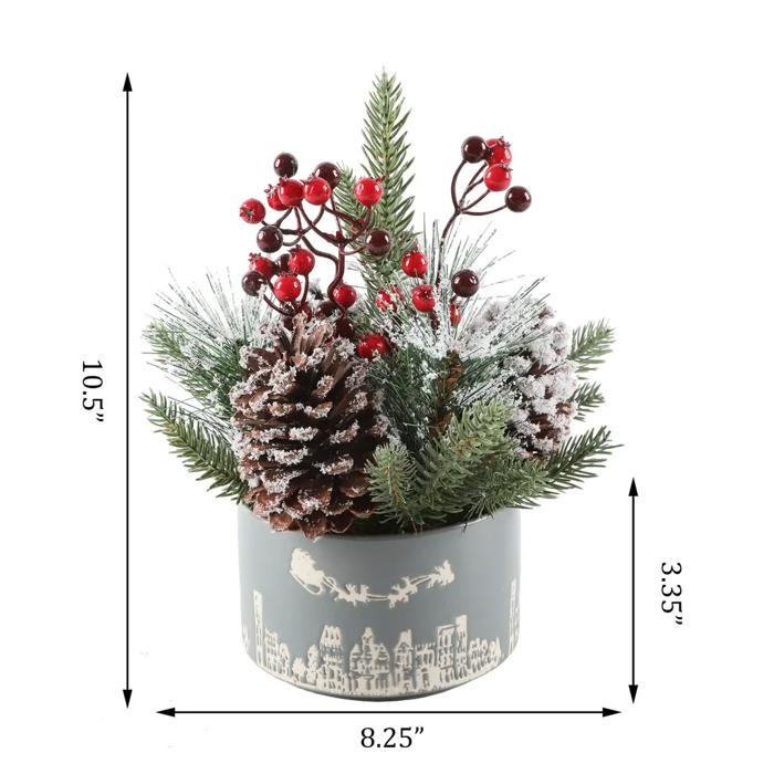 Xmas Mix in 5" Gray Cityscape Planter