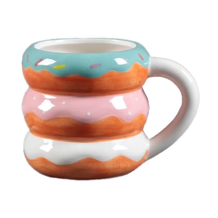 18 OZ Donut Stack Ceramic Mug  
