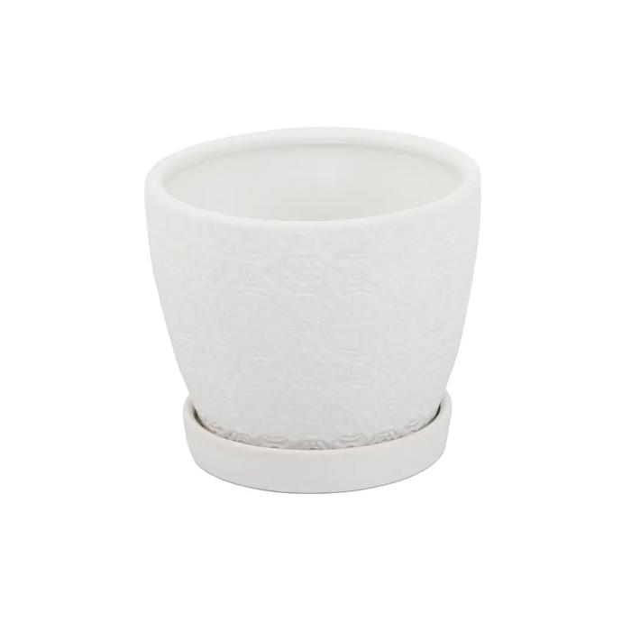 5.8" Cathedral Pot with Saucer