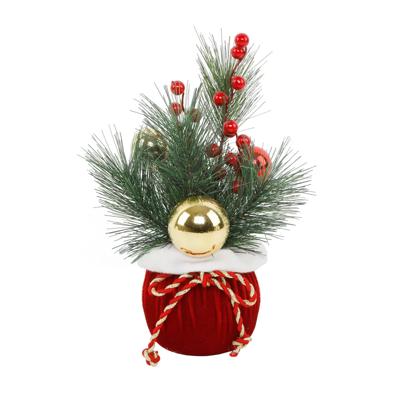 12" Xmas Tree Velvet Gift Bag 