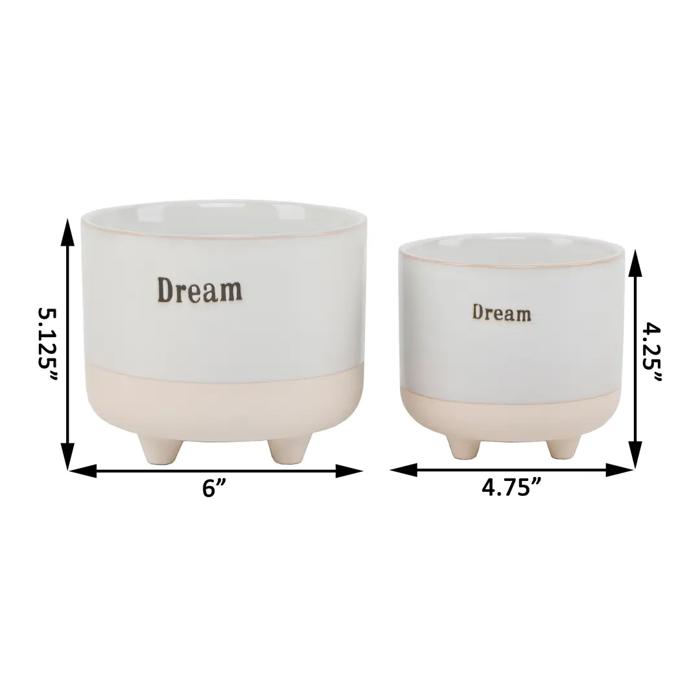 Set of 2 Dream Footed Planters