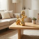  11"H Metallic Gold Ceramic Balloon Dog