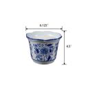 Blue & White Floral Ceramic Candle - Santal