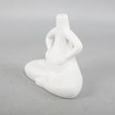  7.25"H Yoga Lady Ceramic Vase