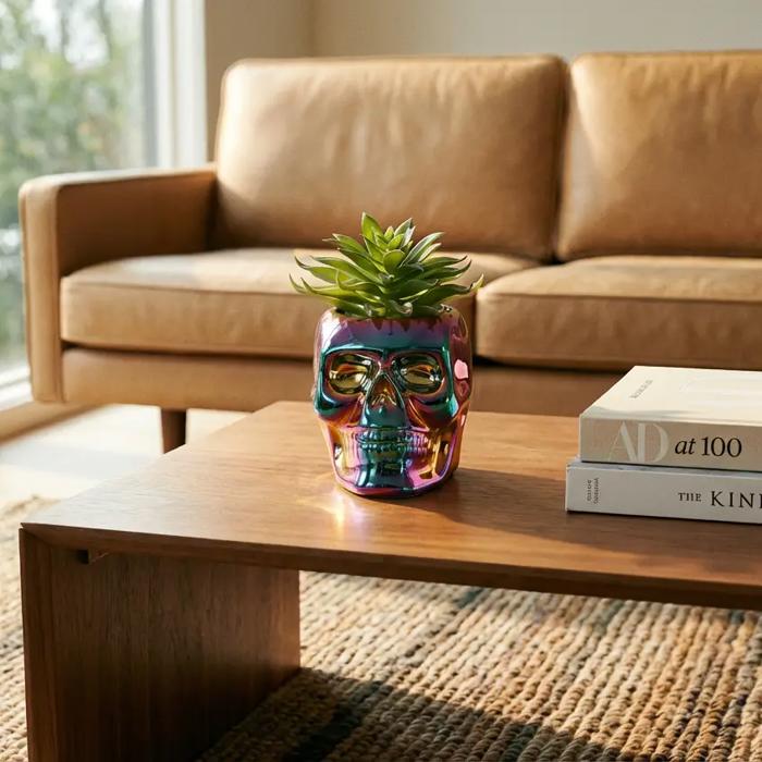 Metallic Ceramic Skull