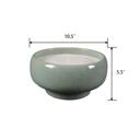  3-Wick Ceramic Bowl Candle in Soft Green Finish - Peony