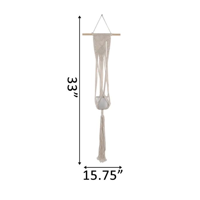 Hanging Macramé with 4" Ceramic Planter