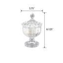  Clear Hobnail Glass Lidded Candle - Rose Garden