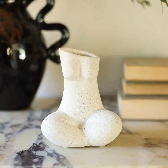 6.25"H Yoga Lady Ceramic Vase